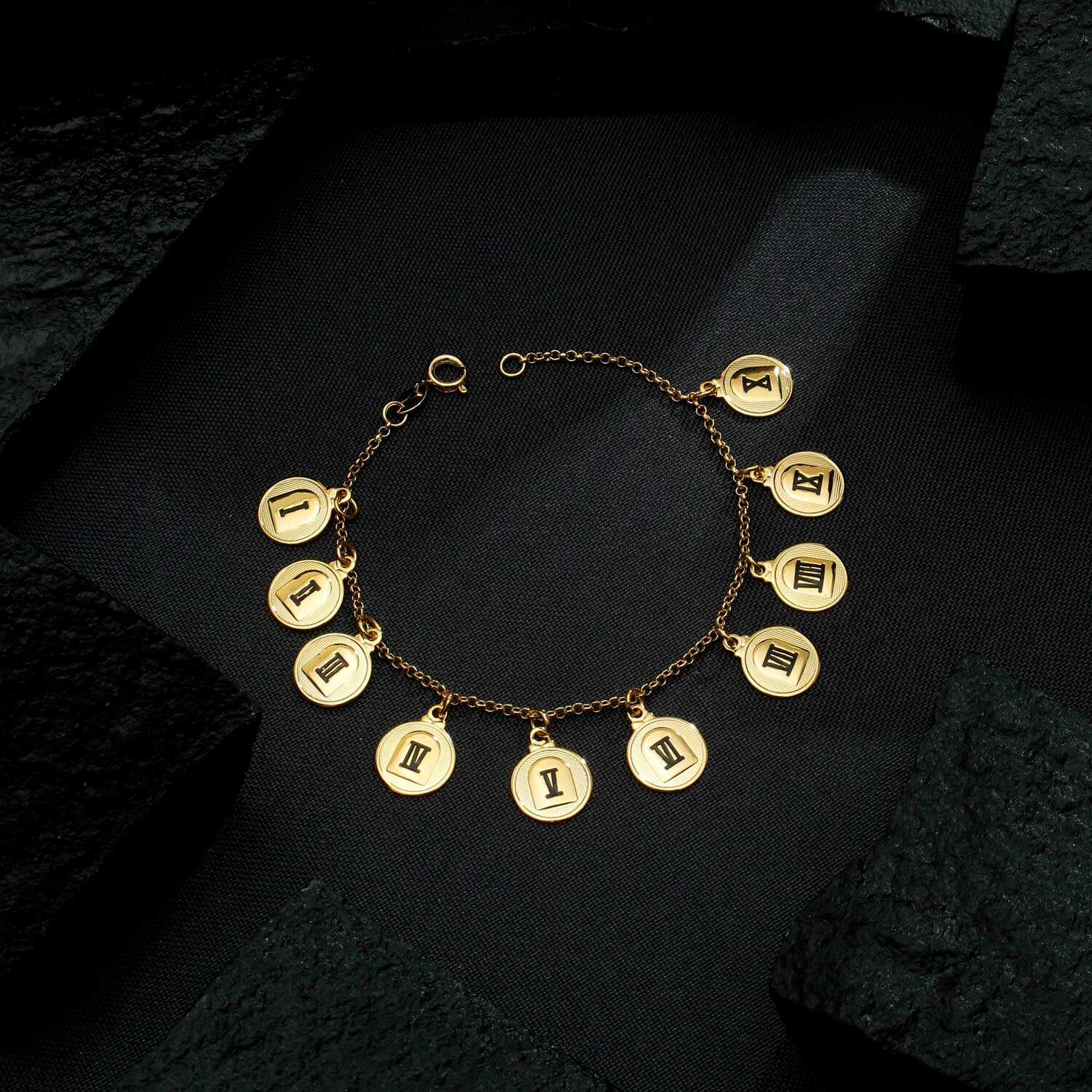 Pulseira em Ouro 24K 10 Mandamentos – Bellorie