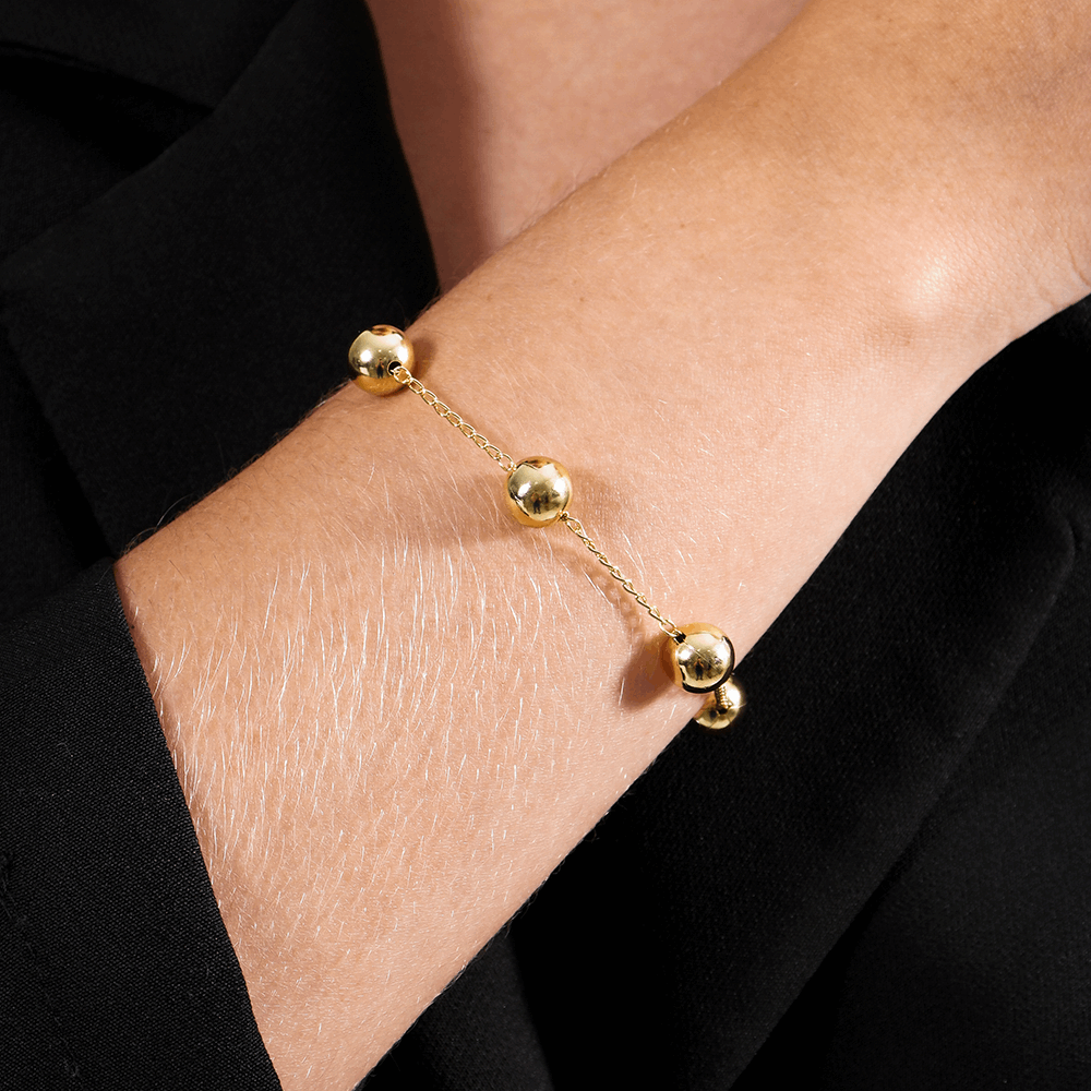 Pulseira em Ouro 24K de Bolas Grandes – Bellorie