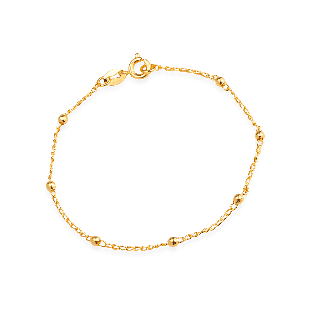 Pulseira em Ouro 24K de Bolinhas Delicada – Bellorie