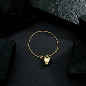 Pulseira em Ouro 24K Cordão Baiano com Coração – Bellorie