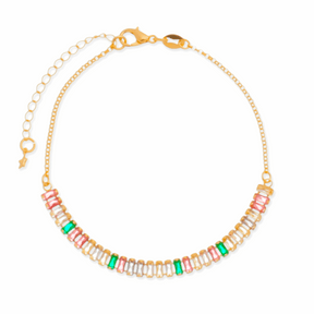 Pulseira em Ouro 24K com Pedras Coloridas – Bellorie