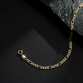 Pulseira Masculina em Ouro 24K Elo 3 por 1 – 4mm – Bellorie