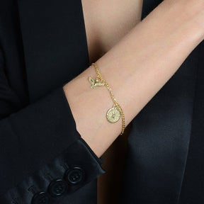 Pulseira em Ouro 24K Religiosa Pai Nosso e Espírito Santo – Bellorie