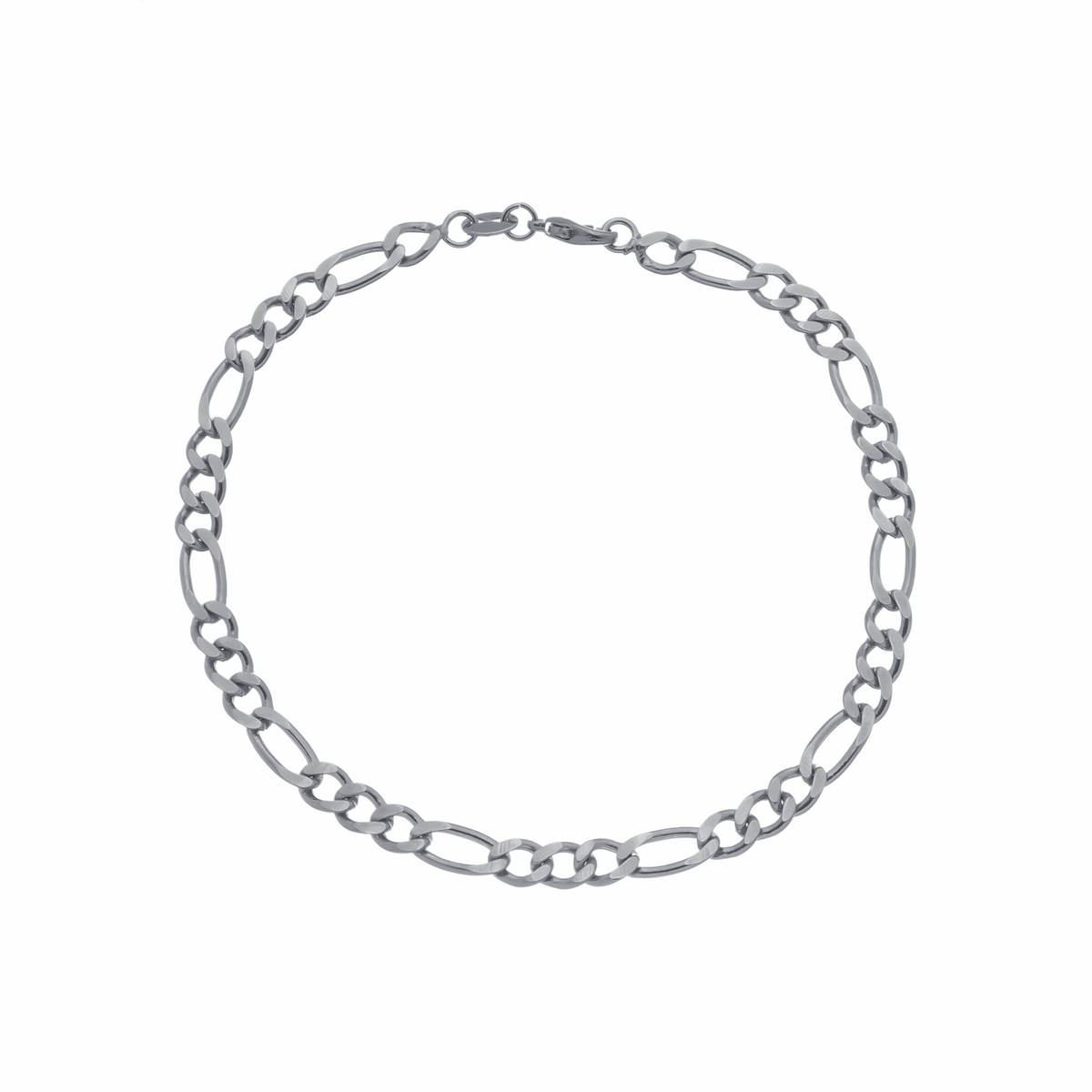 Pulseira Masculina em Ouro Branco Elo 3 por 1 – 5mm – Bellorie