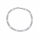 Pulseira Masculina em Ouro Branco Elo 3 por 1 – 5mm – Bellorie
