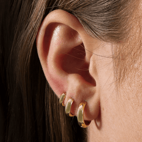 Trio em Ouro 24K de Argolinhas – Bellorie