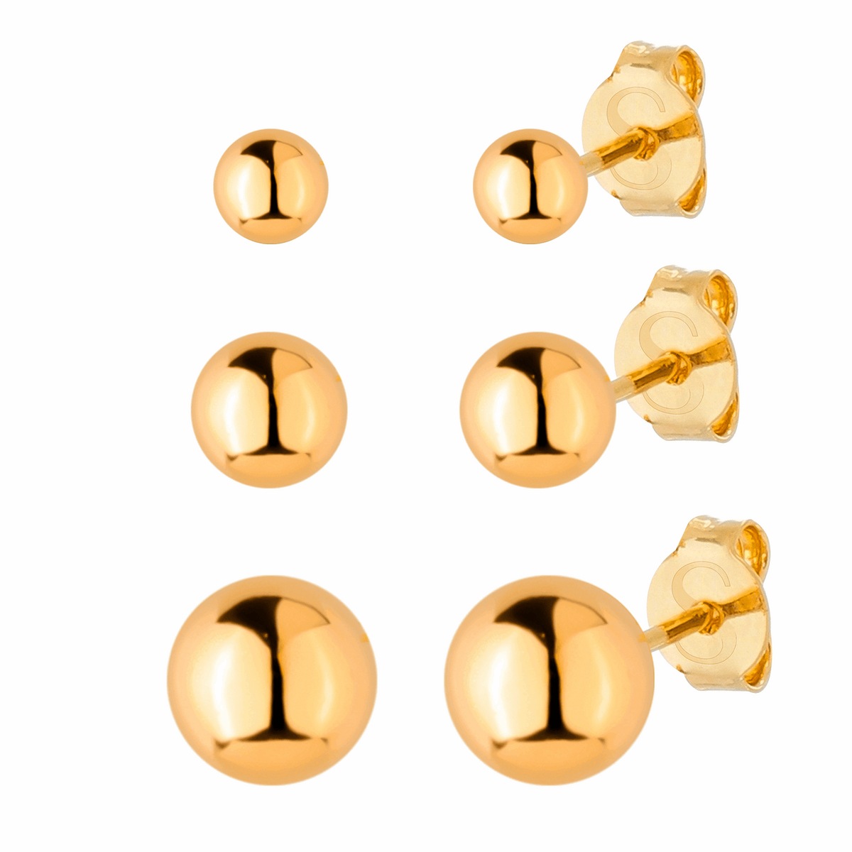 Trio em Ouro 24K de Bolinhas – Bellorie