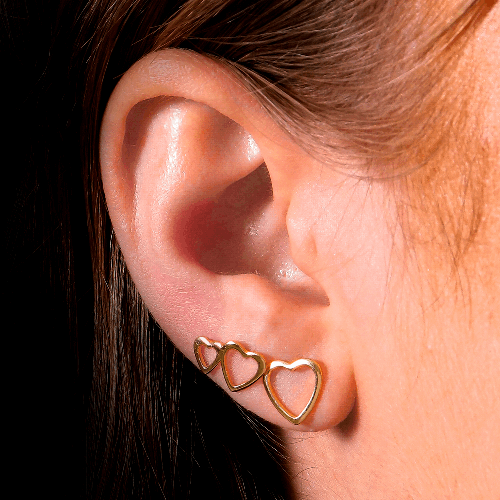 Trio em Ouro 24K de Coração – Bellorie